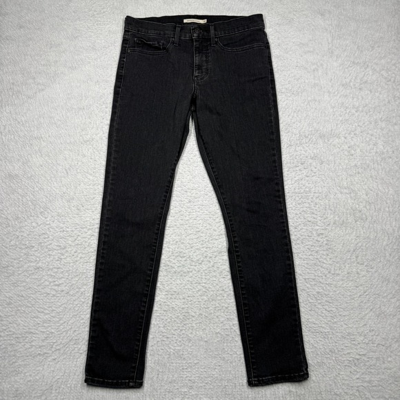 Levi's Denim - Levi's 311 Shaping‎ Skinny Jeans Black Dark Wash Stretch Denim Pants Size 30x28
